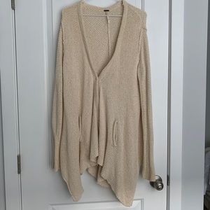 Free People shark bite knit sweater